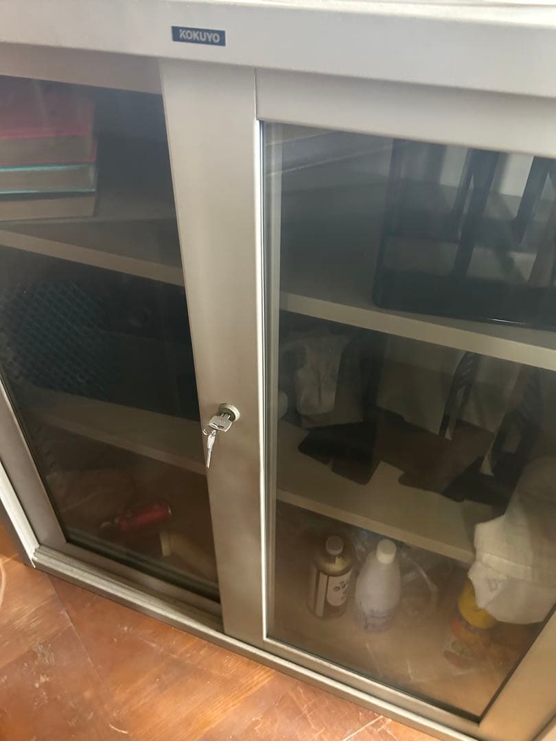 KOKUYO 鉄製　オフィス　書庫　収納　ガラス　送料込み