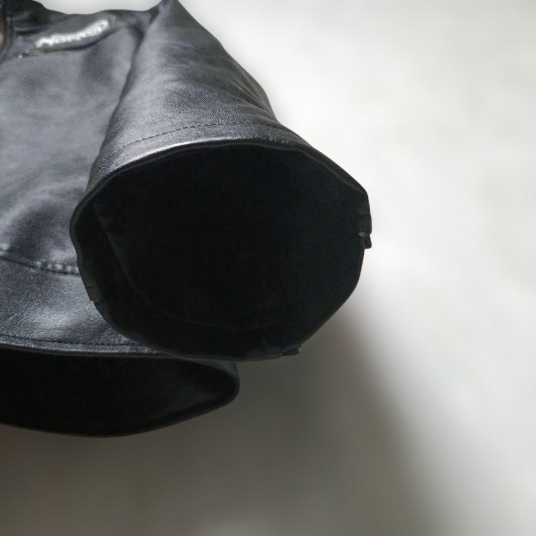 極美品 Norton ノートン ライダースジャケット 刺繍 ワッペン バイク L