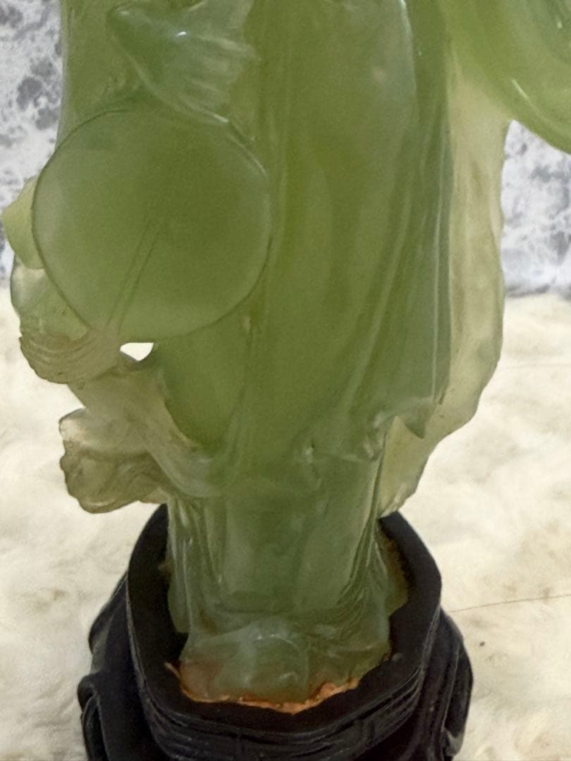 中国美術 翡翠？ 天女 置物 オブジェ インテリア