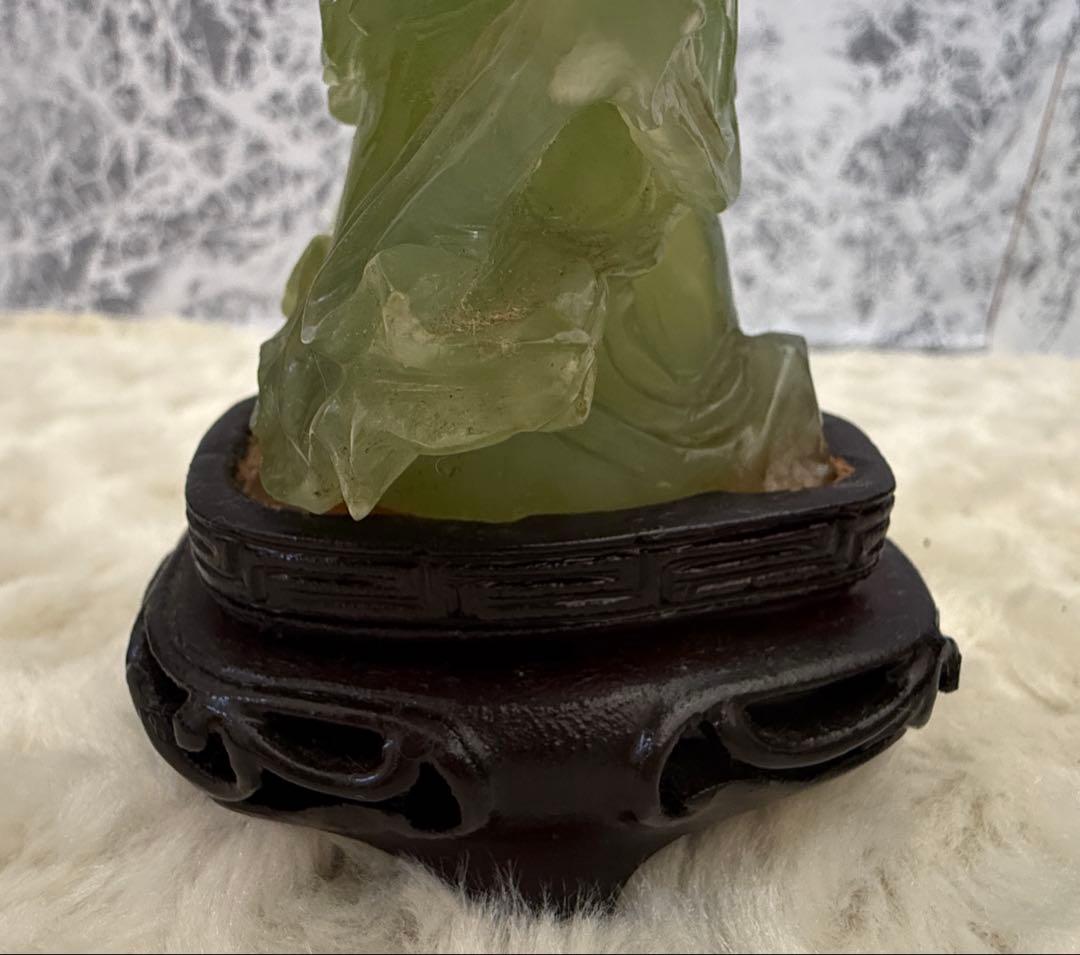 中国美術 翡翠？ 天女 置物 オブジェ インテリア