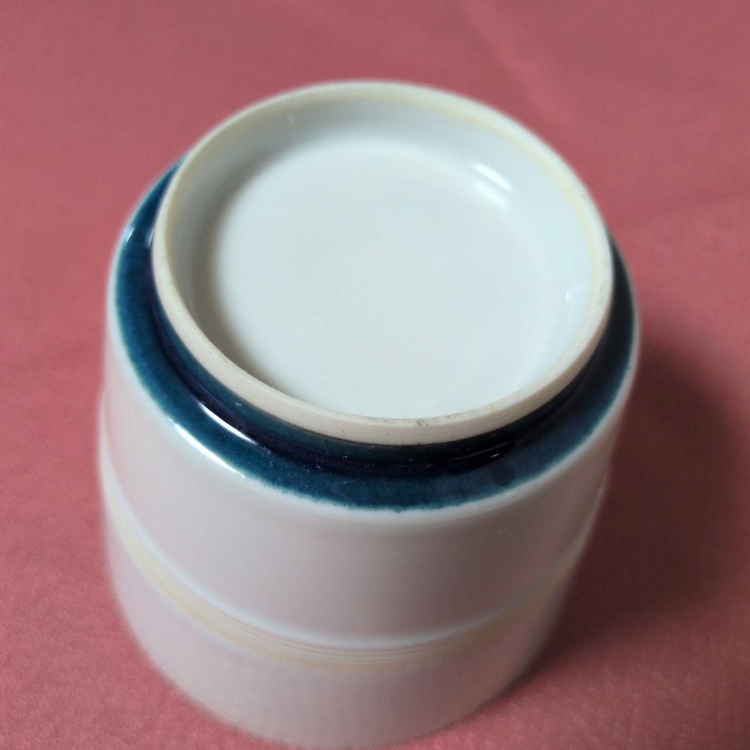 陶磁器　食器　蓋物　蓋付き碗　蒸し碗　２個（本体２個　蓋３枚）金彩　沈金　染付