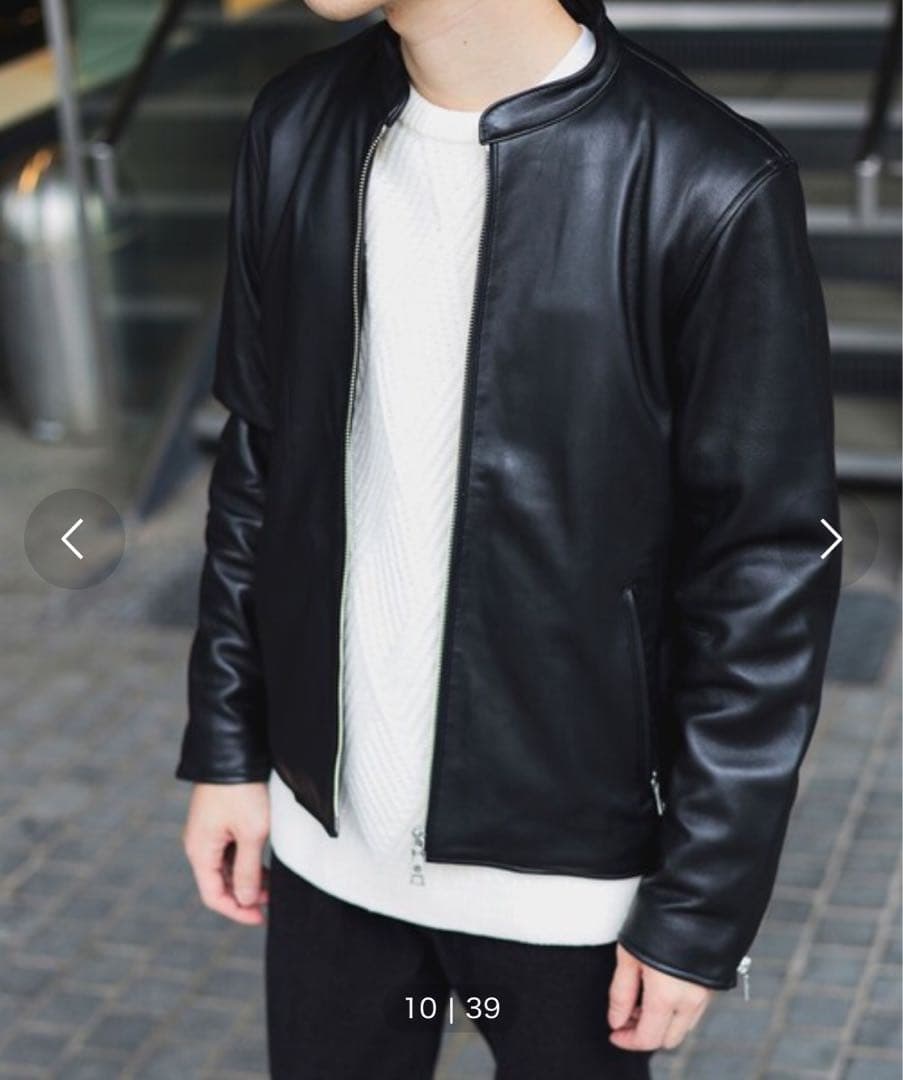 【新品】BEAMS HEART リアルレザーシングルライダース