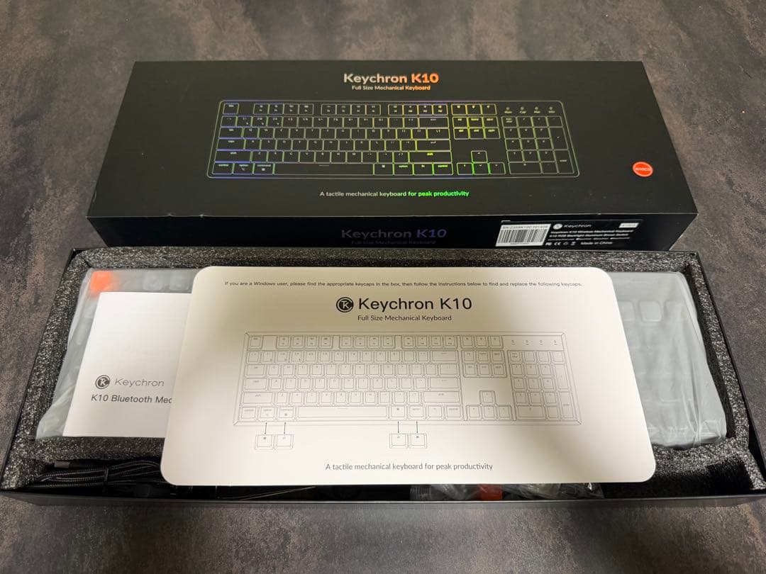 Keychron K10 フルサイズキーボード　茶軸
