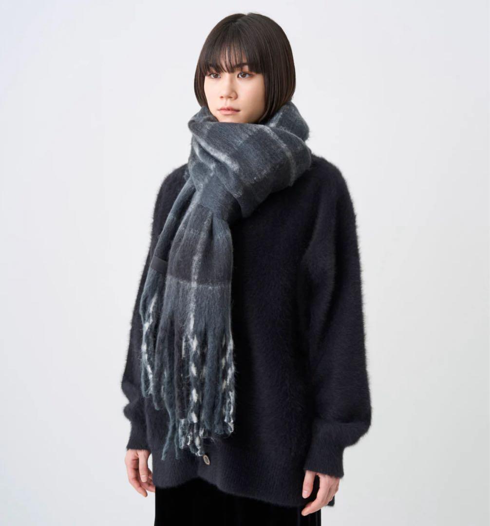 ABYTS 佐藤健 新品 SHAGGY CHECK STOLE チェックストール