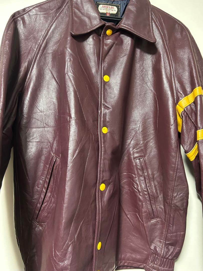 shields 70's レザー　スタジャン　コーチジャケット　ヴィンテージ