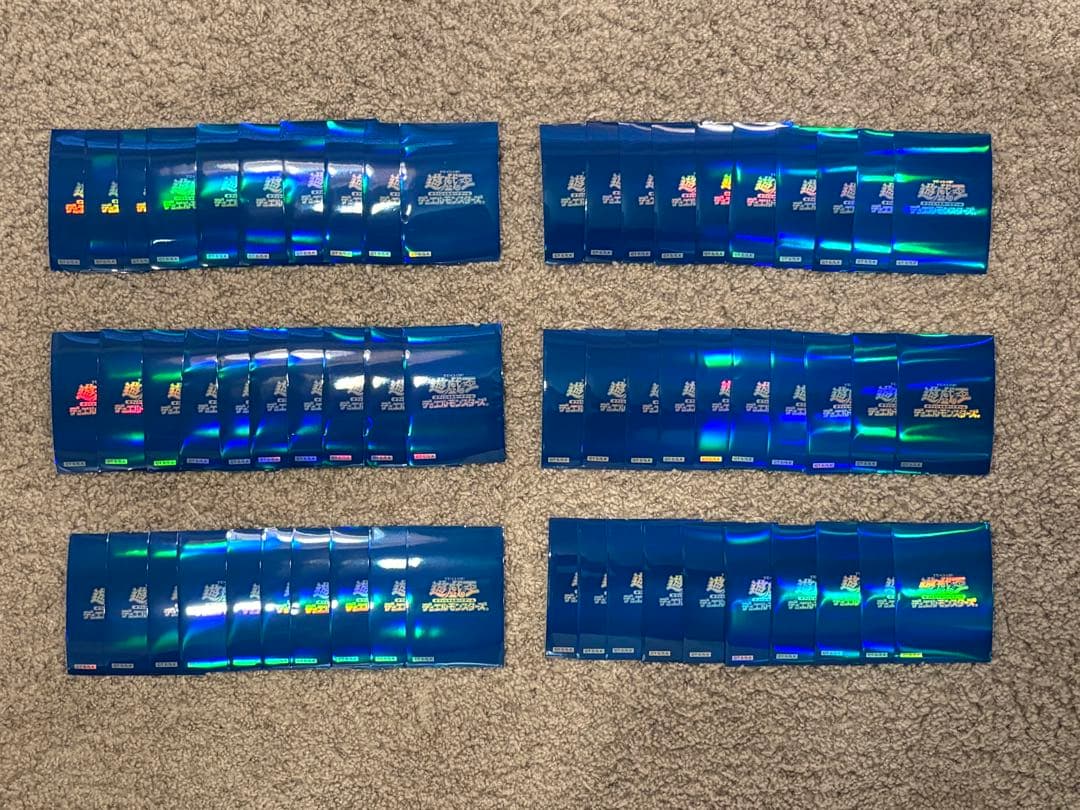 遊戯王 スリーブ 初期 ロゴ 青 ブルー 機械の叛乱 73枚