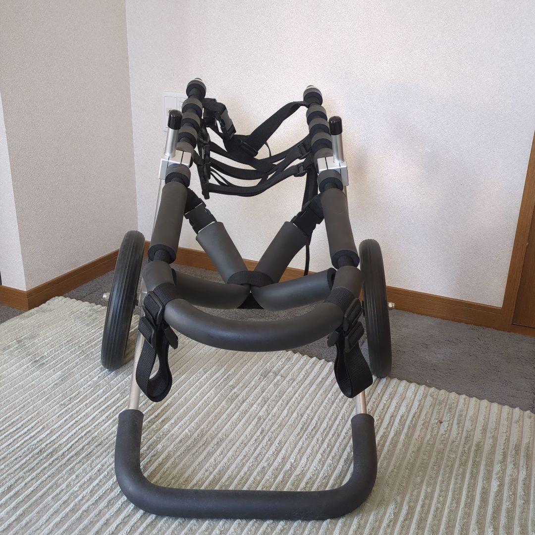 【美品】大型犬用・アルミ車いす ブラック