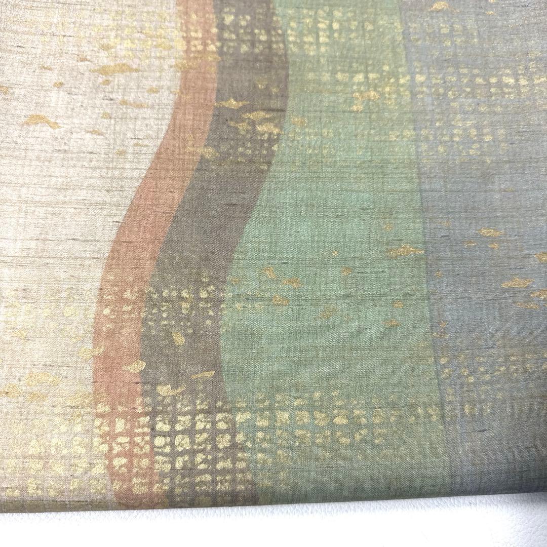 専用帯4872 ●高級 正絹 牛首紬 全通 袋帯