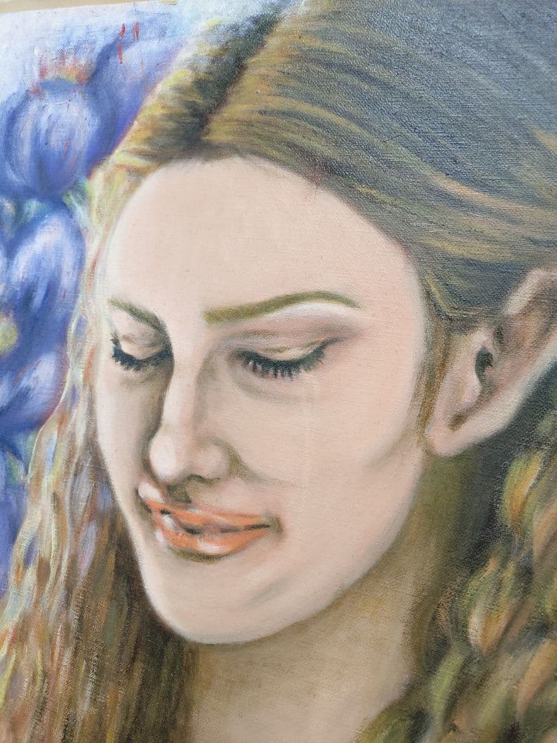 クラシック音楽より着想した女性像 油彩画 原画 F8 一点もの