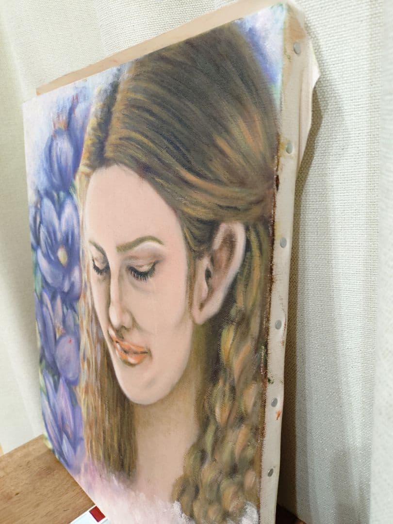 クラシック音楽より着想した女性像 油彩画 原画 F8 一点もの