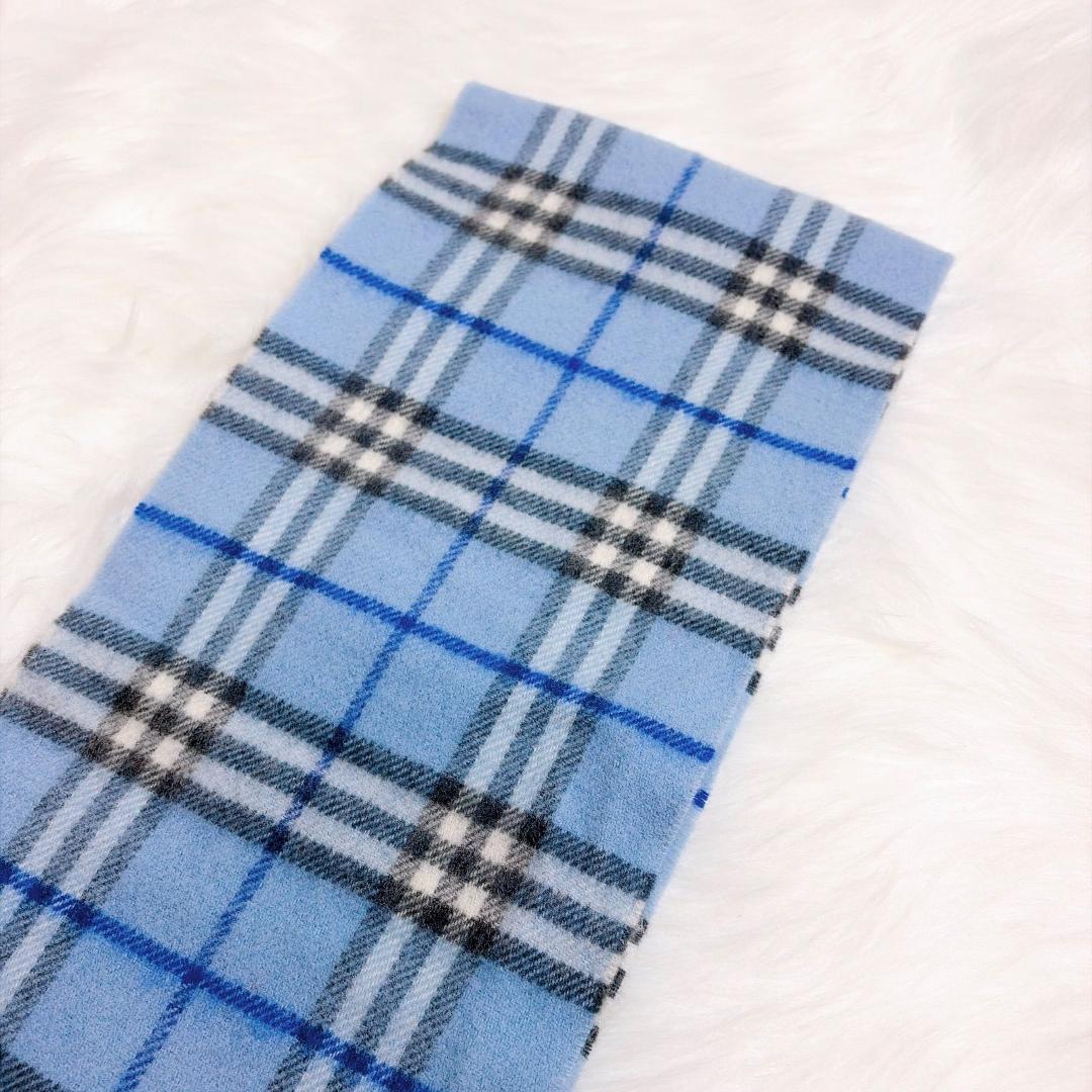 希少カラー　バーバリーロンドン　イギリス製　チェック柄　ウール　マフラー