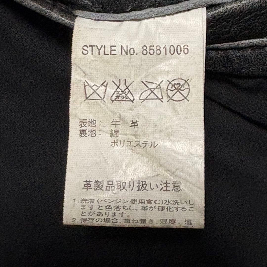 レトログレード　ライダース　レザー　ジャケット シングル　ダブルジップ　L 黒