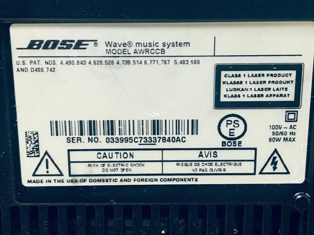 ポータブルプレーヤー BOSE wave Music System AWRCCB