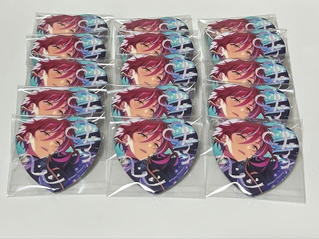 ハート型キャラクターバッジ 15個セット　逆先夏目