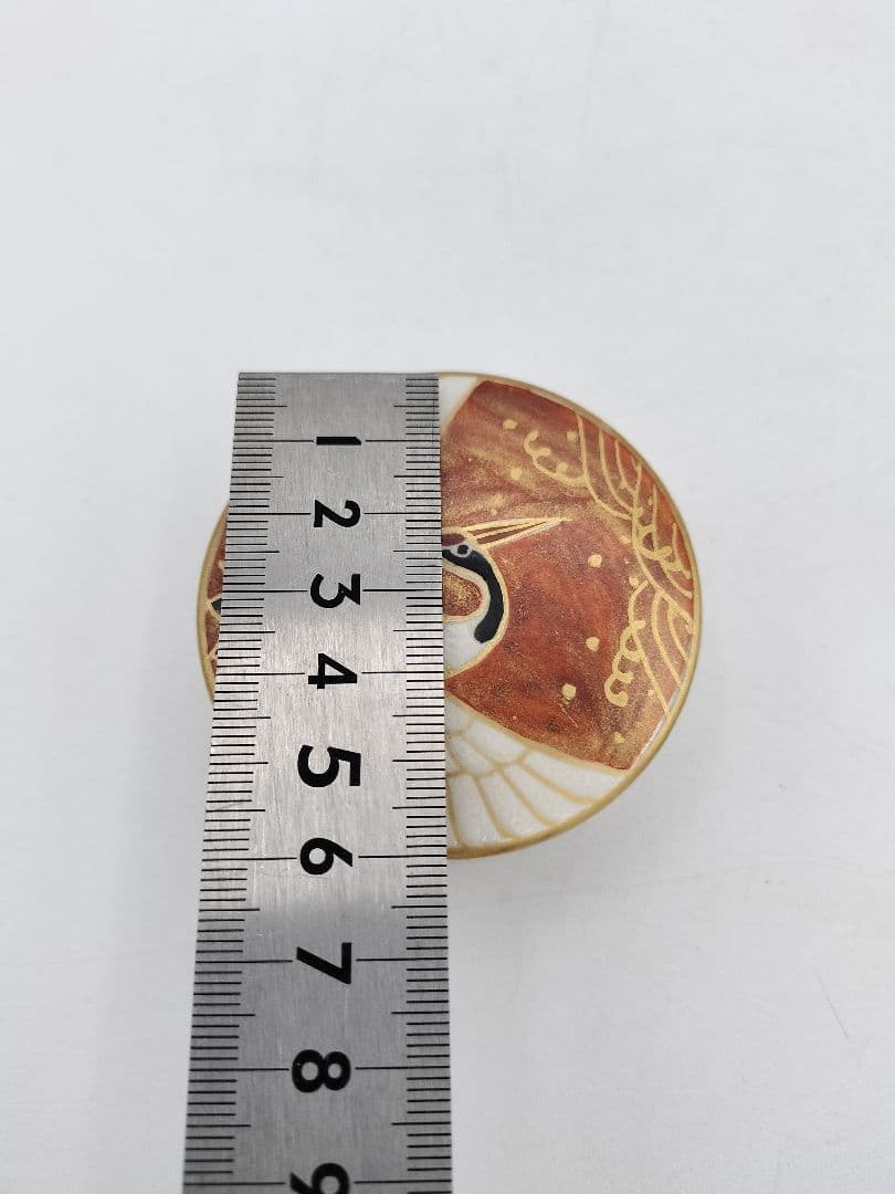 c378【新品・未使用】香合 日の出鶴 南口閑粋 木箱 茶道具