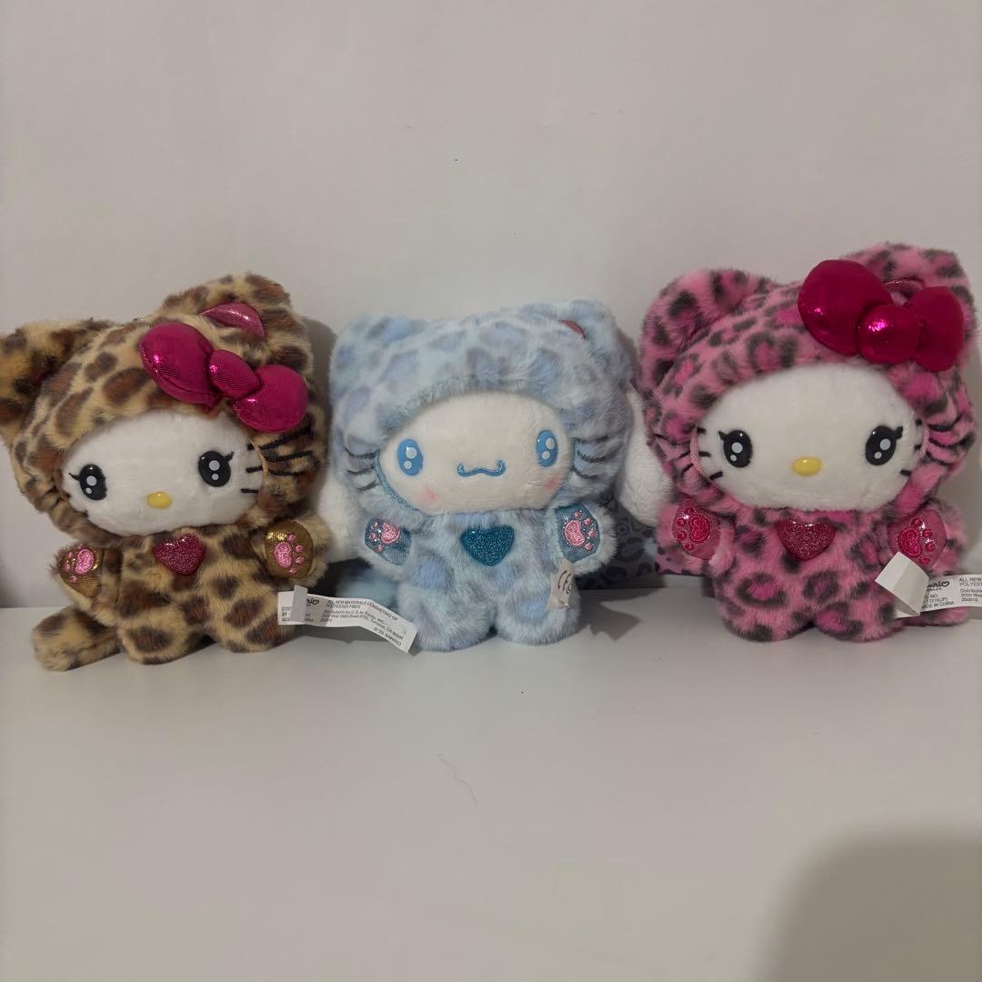 ギャルネコ　キティ　シナモン　3点セット　ヒョウ柄