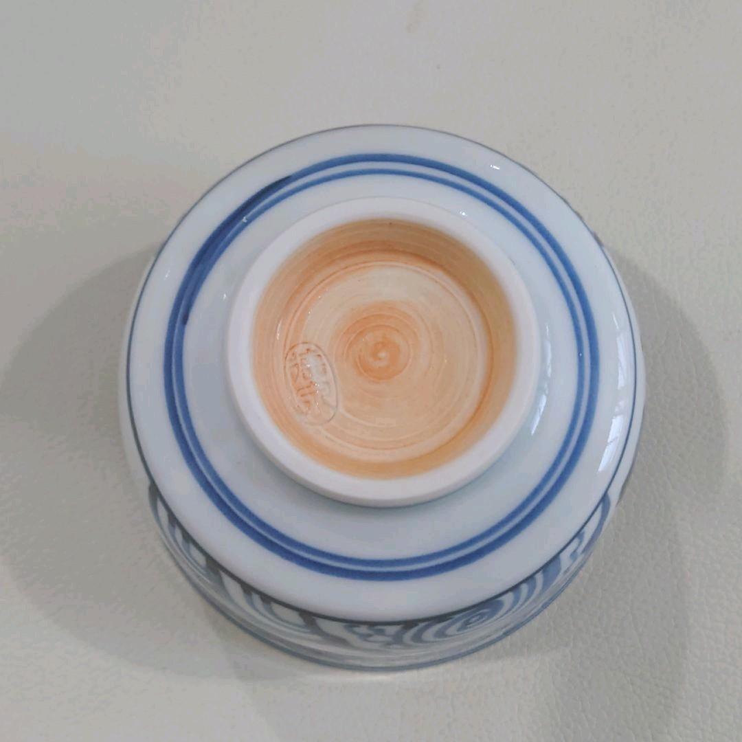 三代 西村徳泉造　染付　雲龍　茶碗　共箱