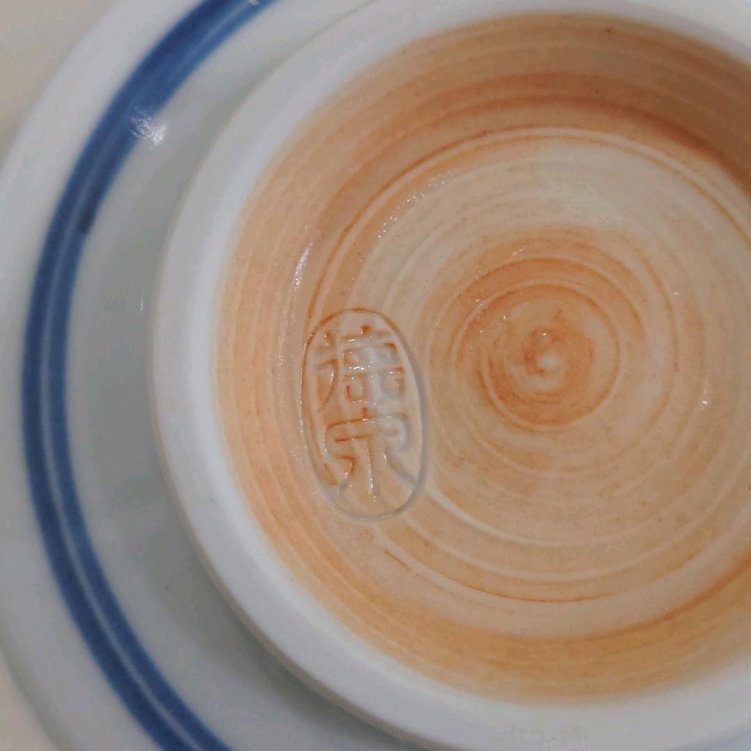 三代 西村徳泉造　染付　雲龍　茶碗　共箱