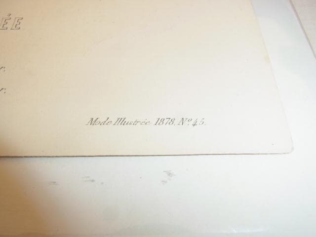 明治11 銅版画◆フランス ファッション誌『ラ・モード・イリュストレ』No.45