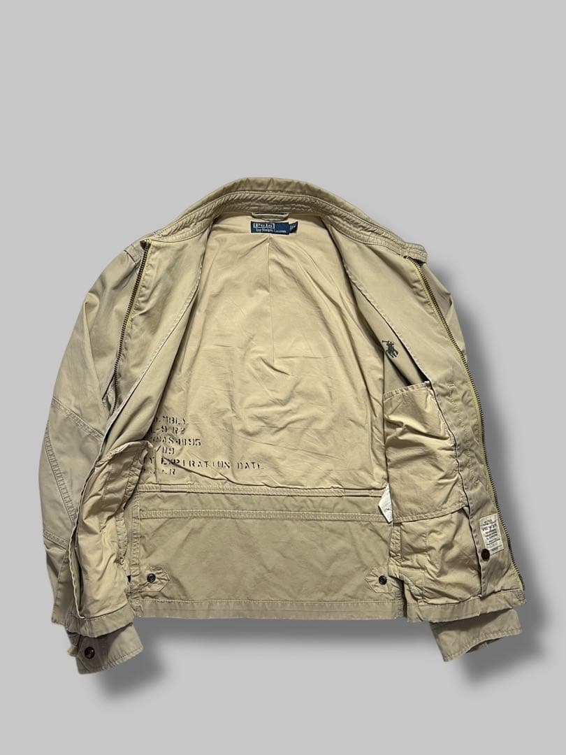 90s ポロラルフローレン ミリタリーカスタム スイングトップ ダブルジップ