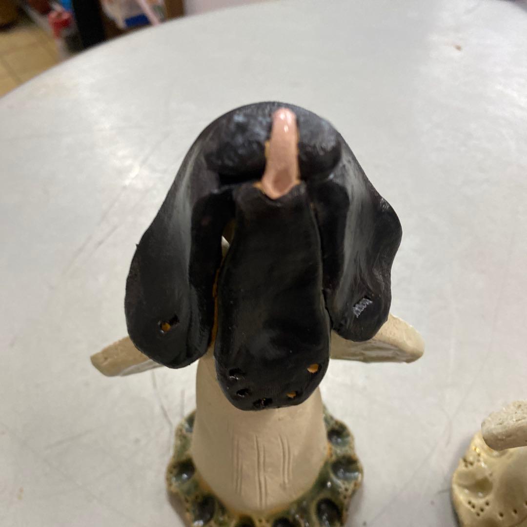 陶器　焼き物　水野雅子　作家作品　雛人形　雅子手稔り夫婦立體