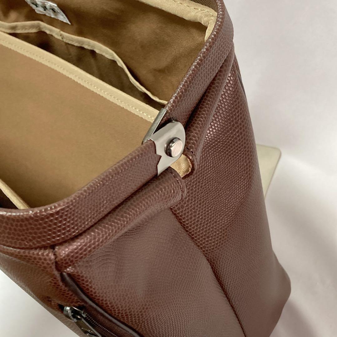 【新品】豊岡鞄 YOUTA LIZARD 3WAY 横ダレス M ビジネス 茶色