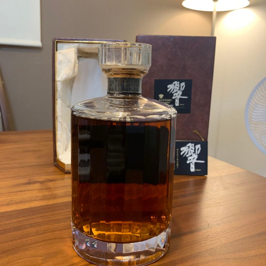 レア　サントリーウイスキー響21年　カガミクリスタル　初期ボトル　番号無し　箱付