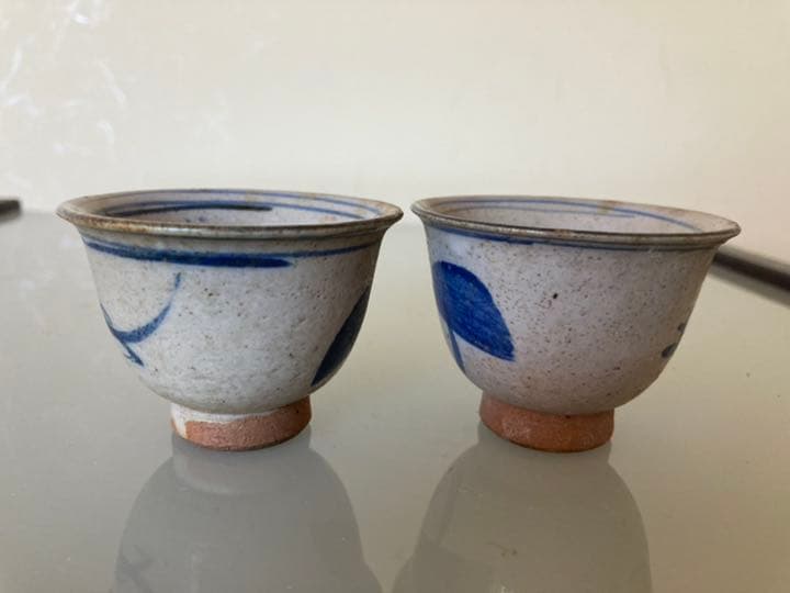 江戸　昭和レトロ　古い美術品　年代不明　お猪口　2客