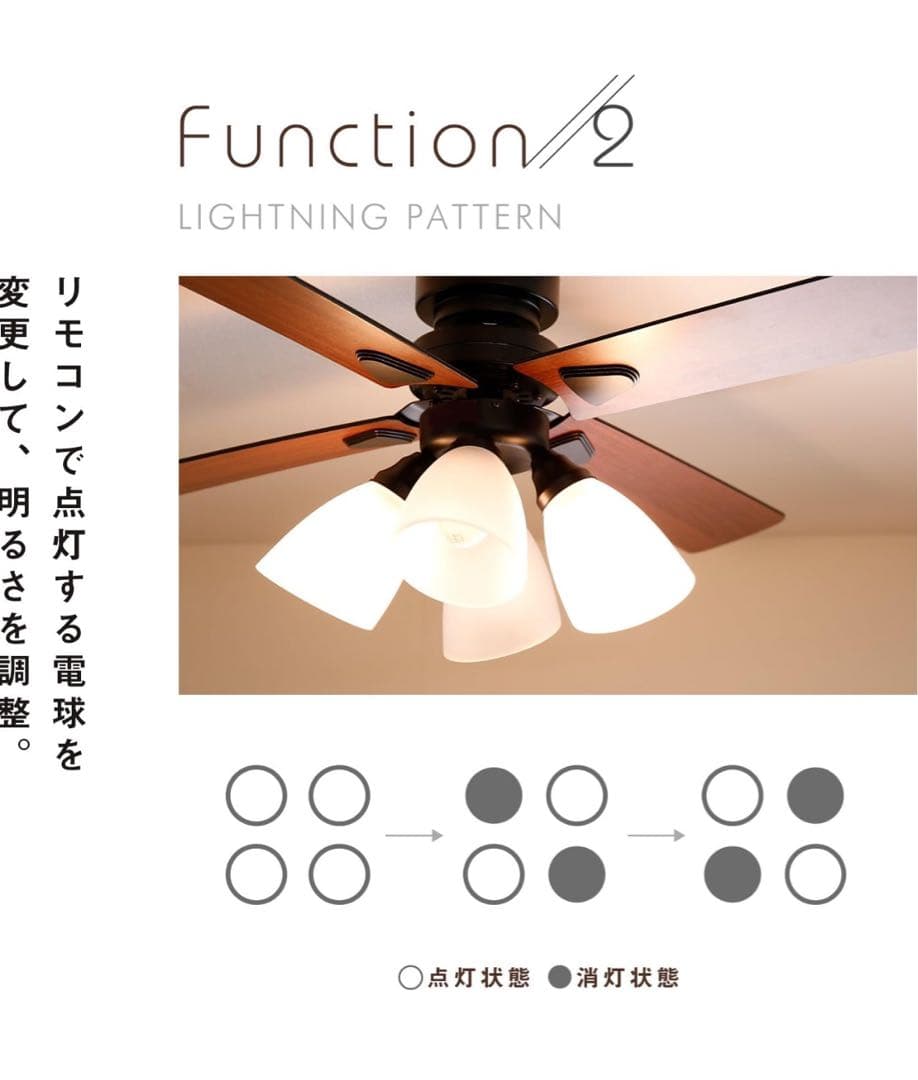 LOWYA ロウヤ 照明 シーリングファンライト シーリングファン リバーシブル