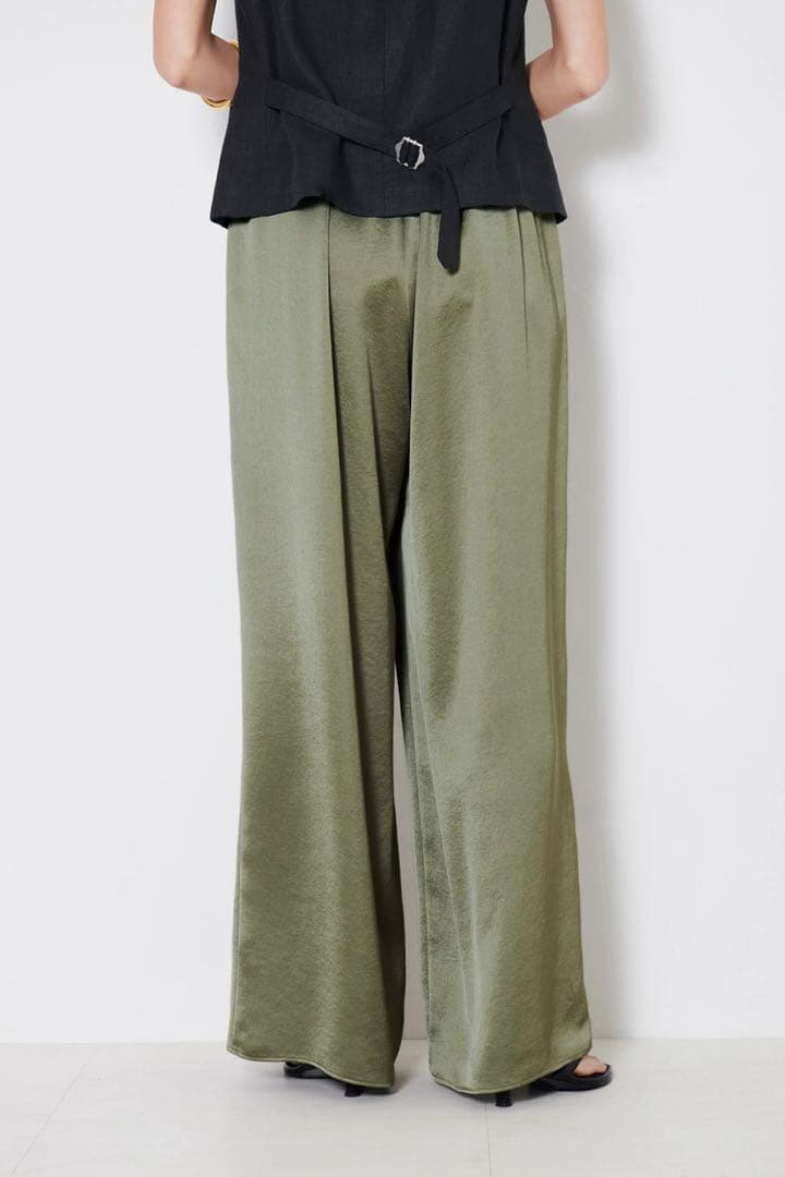 ハウント(着用1回)ヴィンテージサテンワイドパンツ