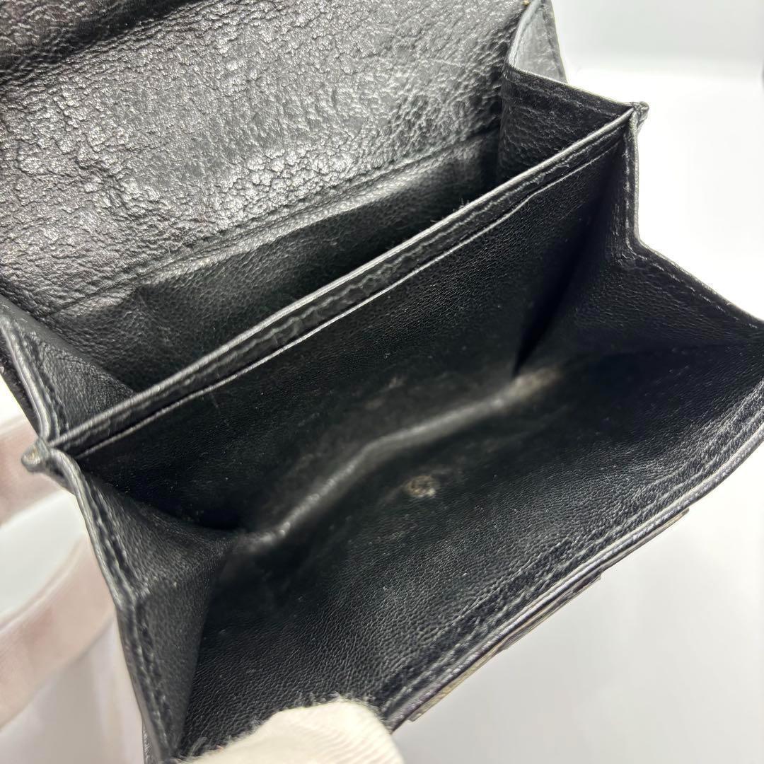 GUCCI 二つ折り財布 マーモント Wホック レザー 黒 男女兼用 正規品