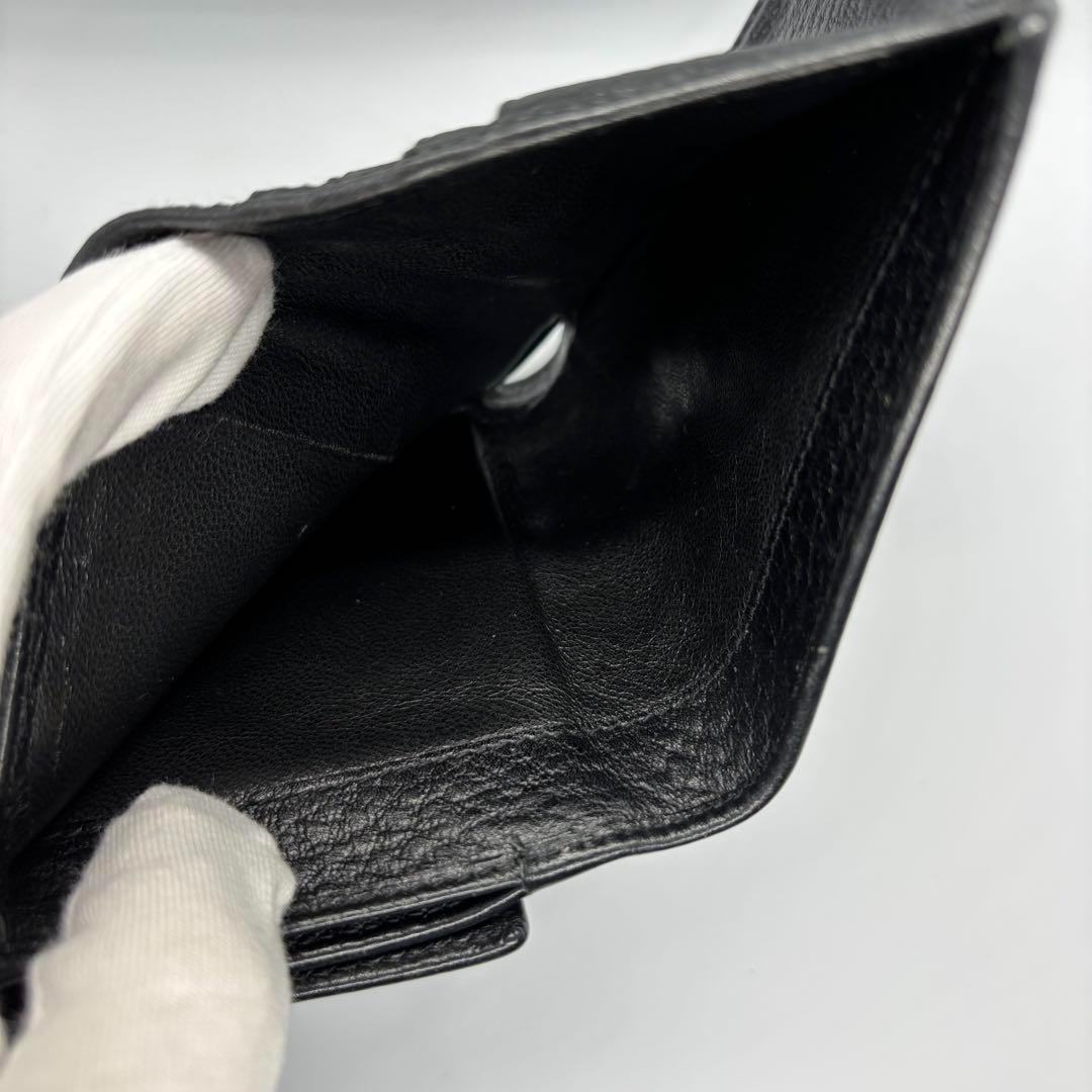 GUCCI 二つ折り財布 マーモント Wホック レザー 黒 男女兼用 正規品