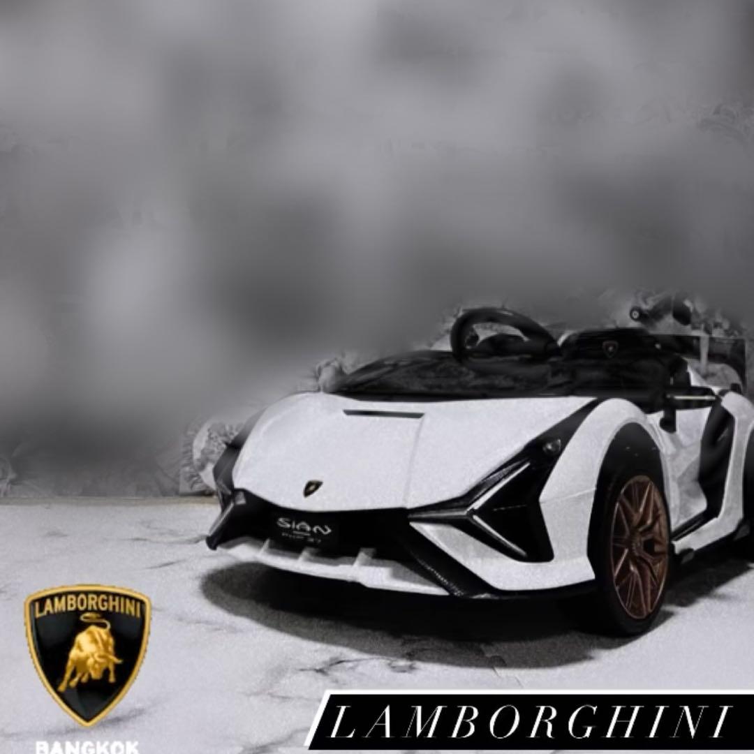 ランボルギーニ　Lamborghini ホワイト ラジコン ミニカー電動乗用
