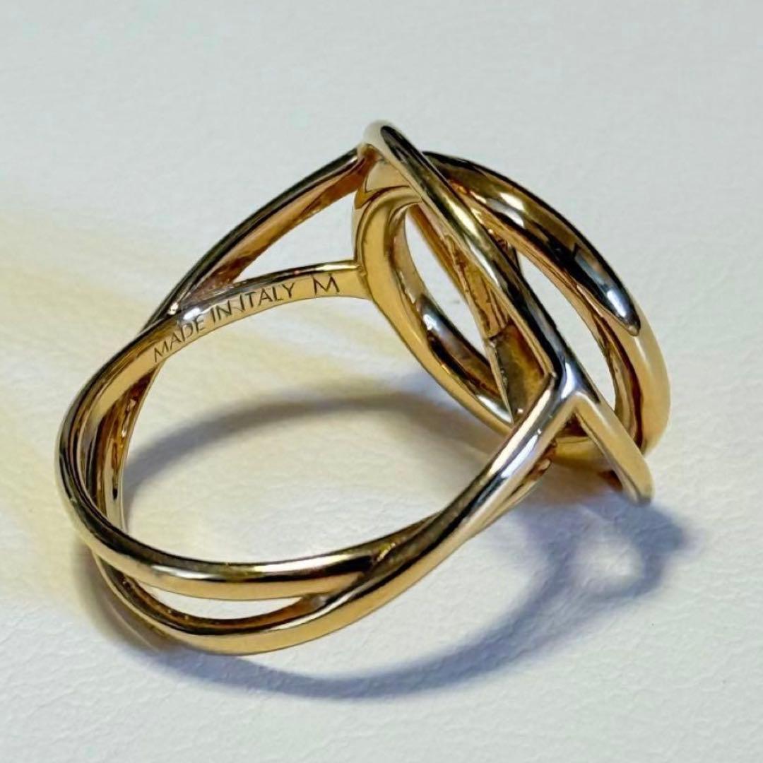 未使用に近い ルイヴィトン ステラー LV ロゴ リング M0937M ゴールド