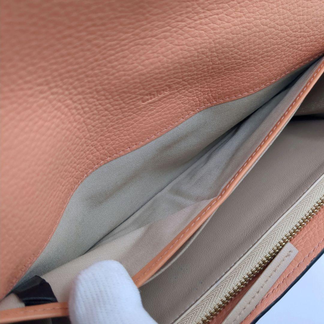 専用美品✨クロエ Chloe 長財布 レザー ピンク ゴールド金具