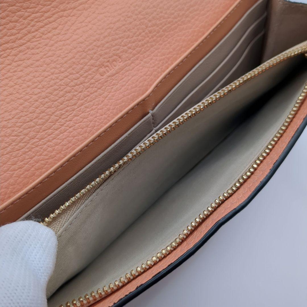 専用美品✨クロエ Chloe 長財布 レザー ピンク ゴールド金具