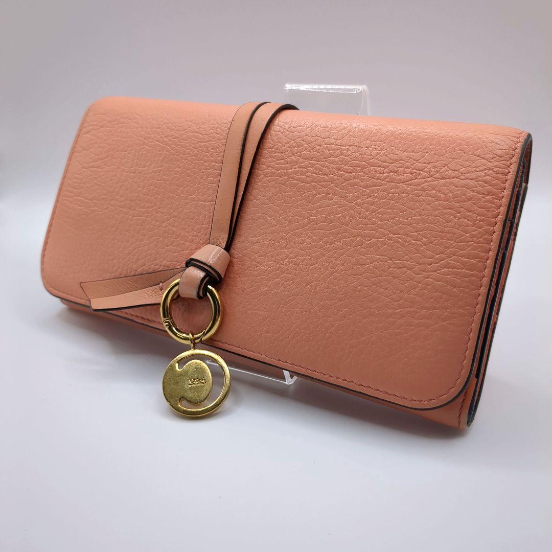 専用美品✨クロエ Chloe 長財布 レザー ピンク ゴールド金具