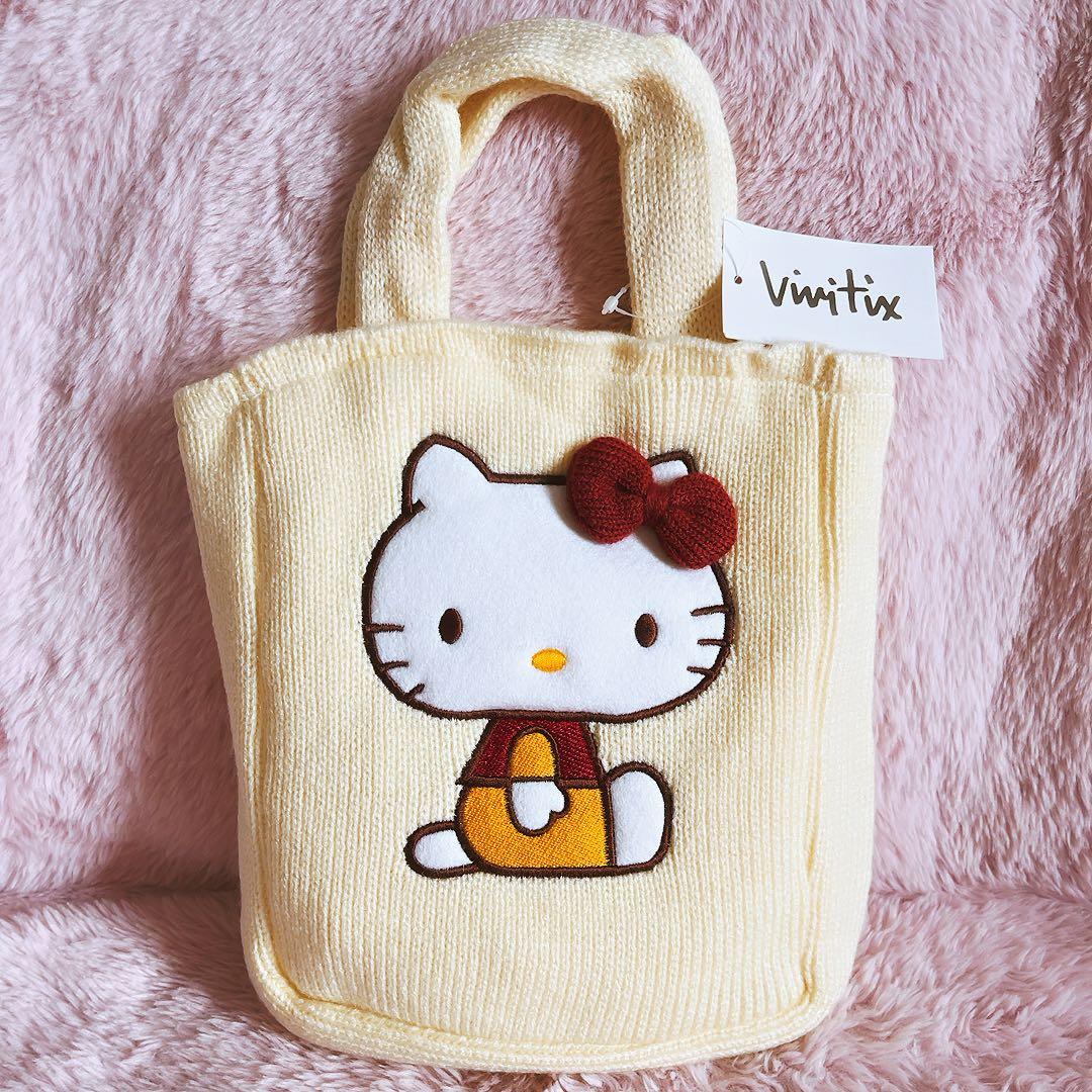 希少レア　ハローキティ　ニットトート　vivitex レトロ　サンリオ　2003