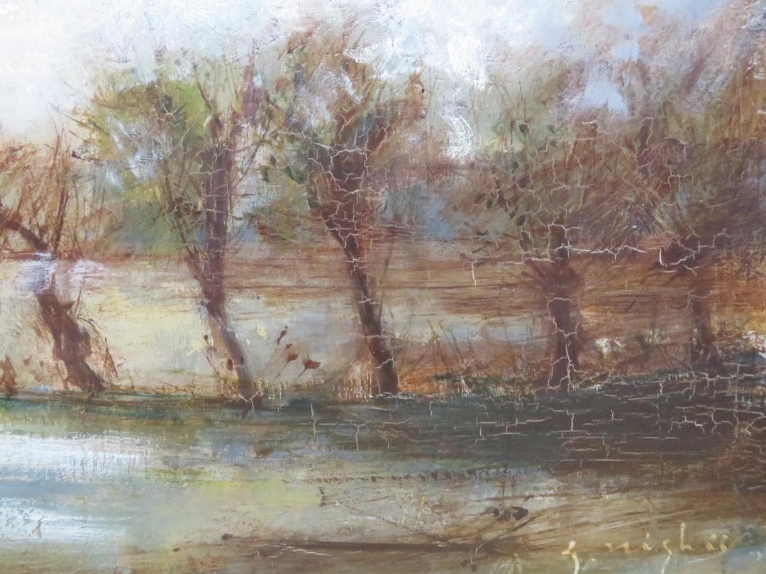 ◆   西井義晃　「北イタリア風景」　油彩P10号　自由美術協会　◆