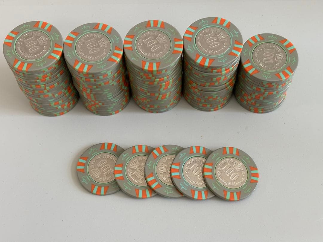 MGMカジノチップ　ゲームメダル$100×100枚(1000枚)
