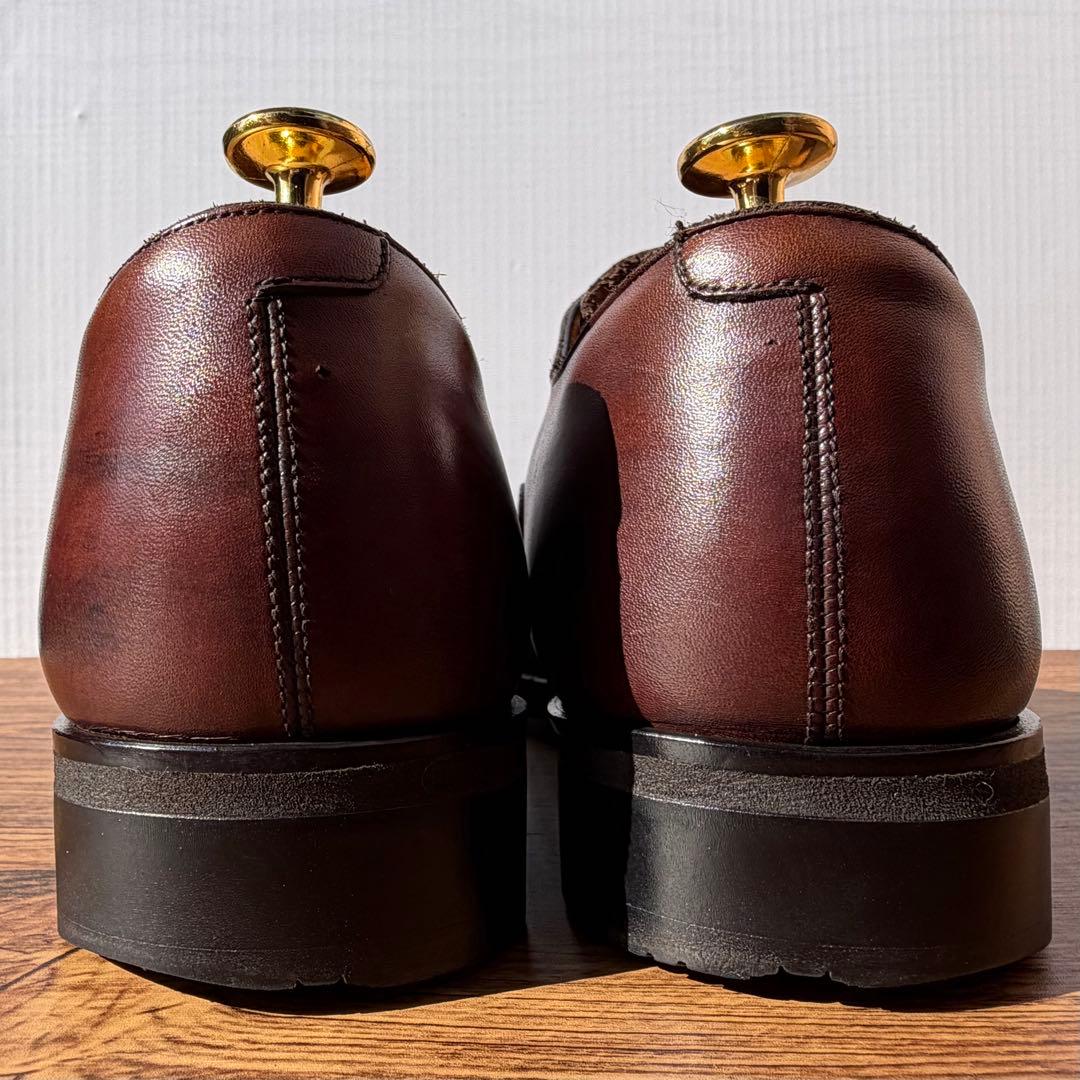 アシックスランウォーク ストレートチップ 25.5cm ブラウン 内羽根 革靴