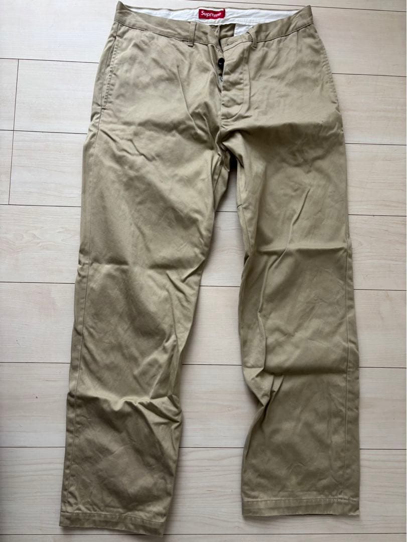 SUPREME ベージュ チノパン
