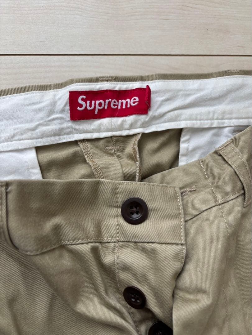 SUPREME ベージュ チノパン