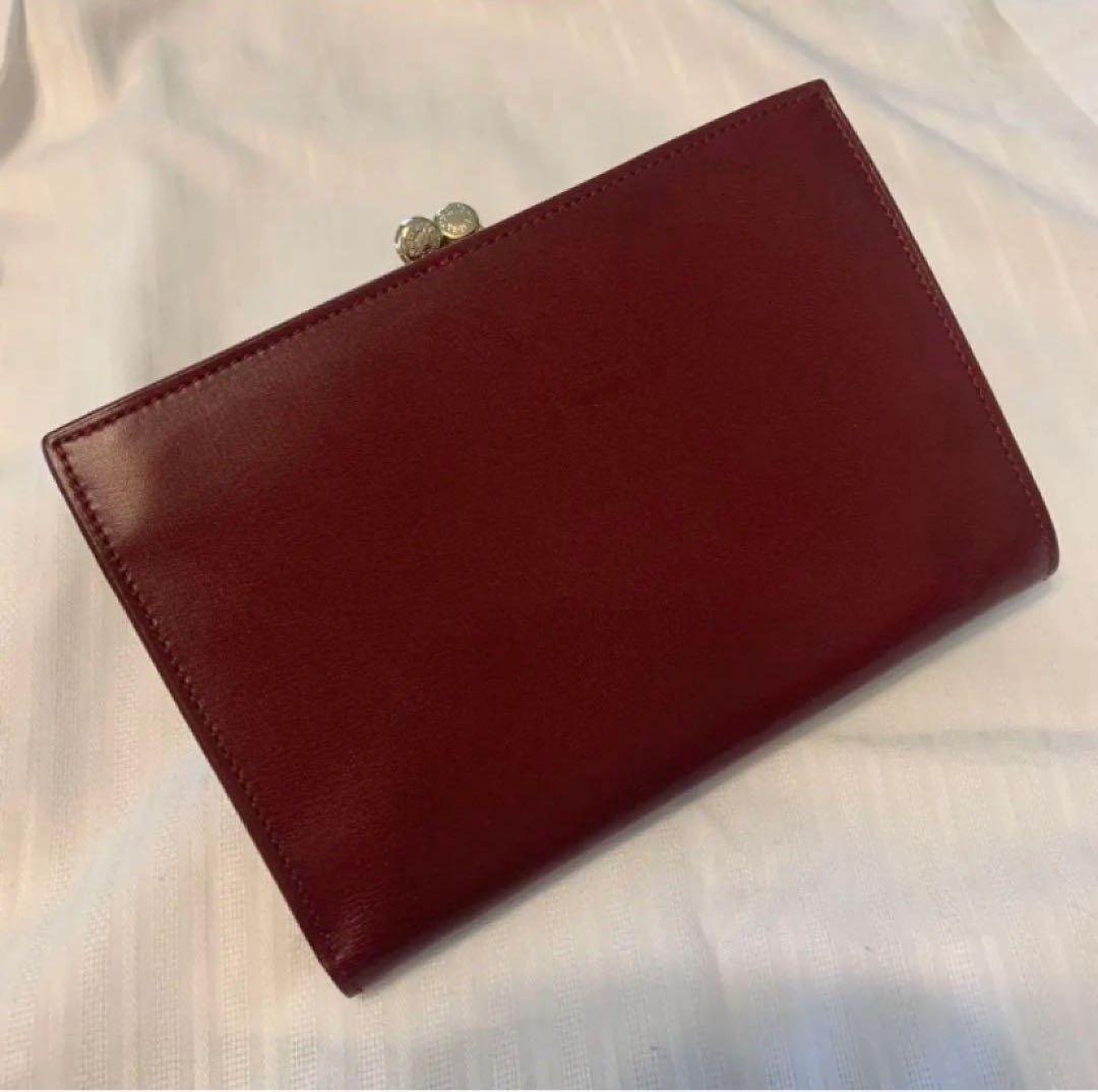 【希少】セリーヌ　ヴィンテージ　ロゴサークル　ゴールド金具　レザー　ボルドー