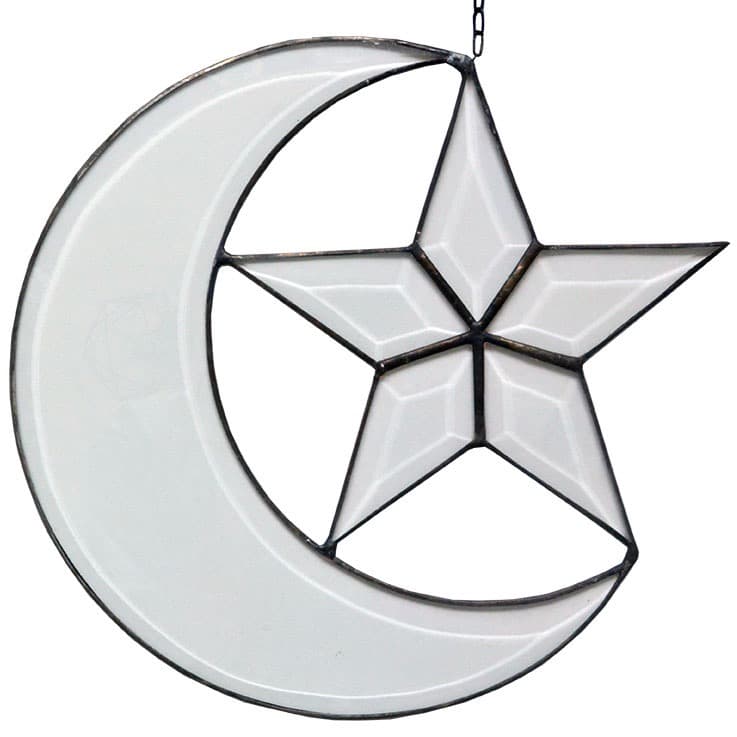 mosaik verglasung/ステンドグラス/三日月&星型/ドイツ製