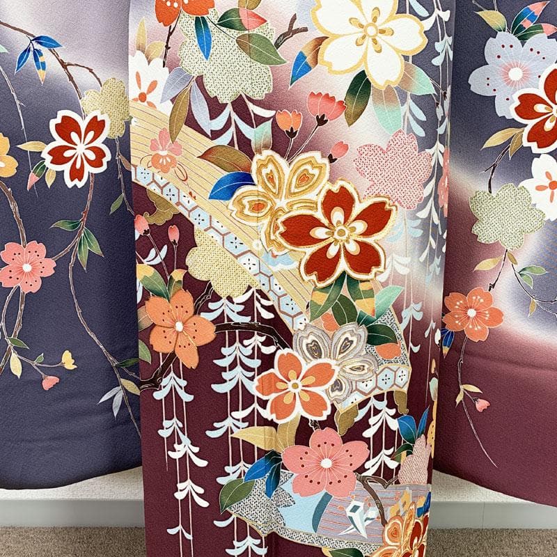 506z31☆振袖 古典柄 型染め 金駒刺繍金彩 宝尽くし☆美品 成人式 結婚式