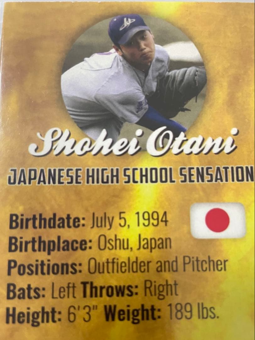 大谷翔平 直筆サインフォト＆花巻東高記念グッズセット