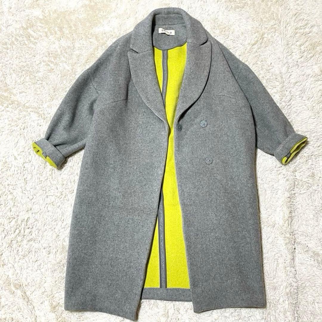 人気モデル ENFOLD エンフォルド リバーウールコクーンコート 富岡佳子