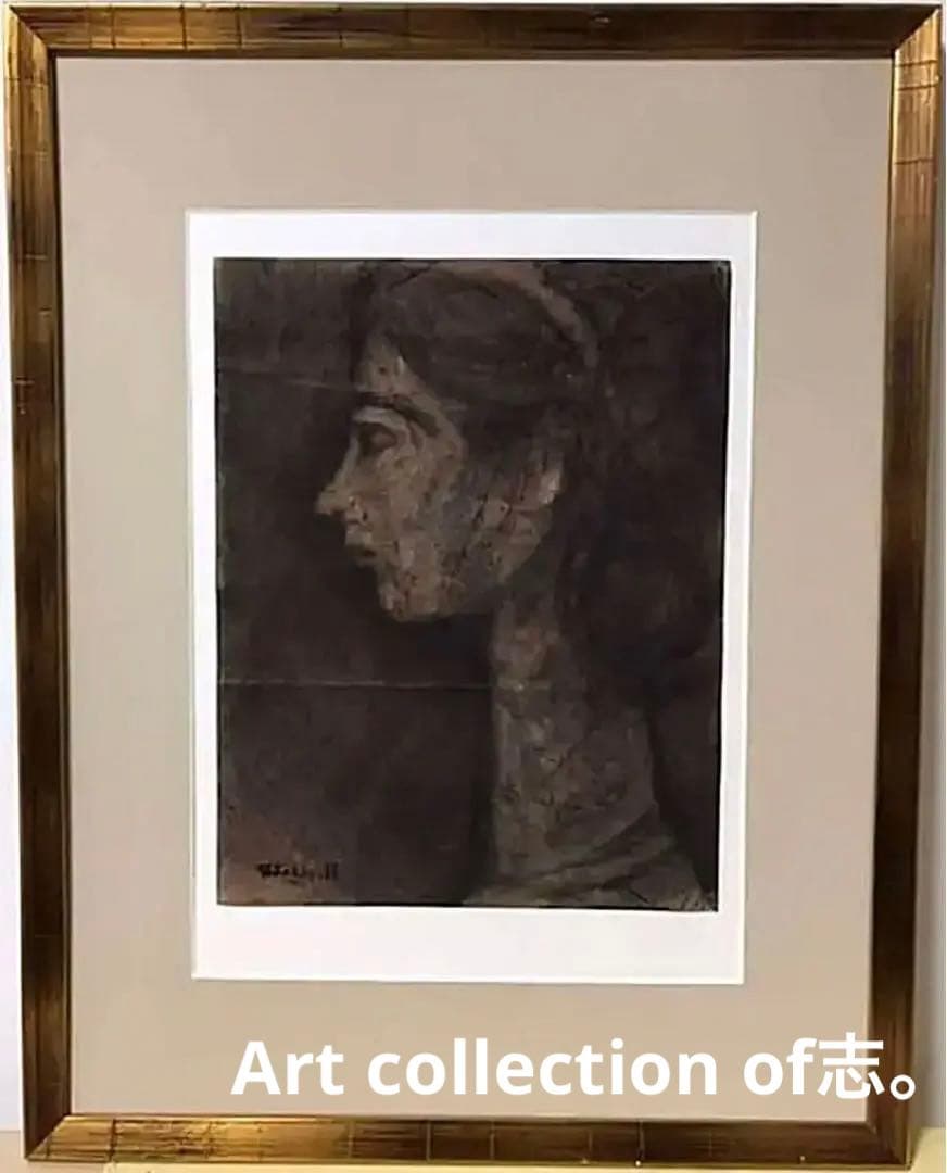 巨匠 林武 パステル画 真作保証 赤洋紙 1点物 原画