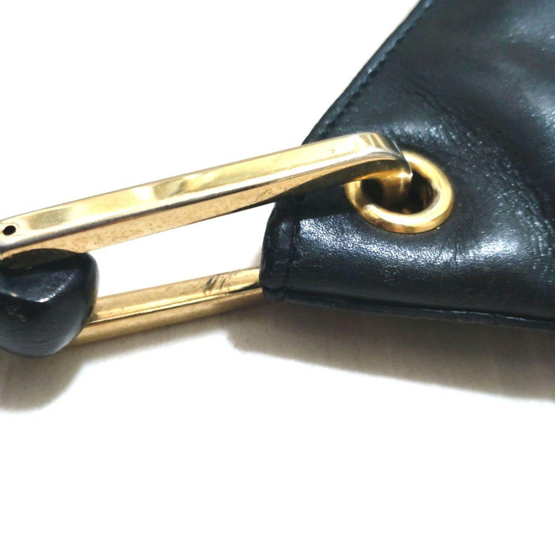 訳あり GUCCI グッチ バンブー ショルダーバッグ ハンドバッグ 黒